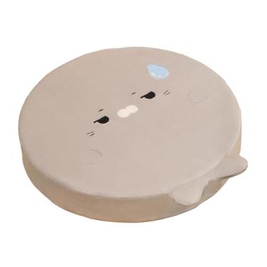 Imagem de Generic Almofada de assento em espuma viscoelástica com estampa de desenho animado e capa lavável para cadeira de escritório, almofada para cadeira de jantar, Cinza