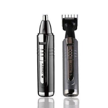 Imagem de Maquina Barbear Kemei Nariz Sobrancelha Cabelo Recarregável Bivolt Pro