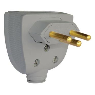 Imagem de Plugue Profissional Reforçado 2P+T 10 Ampères Cinza - 615872 - PIAL