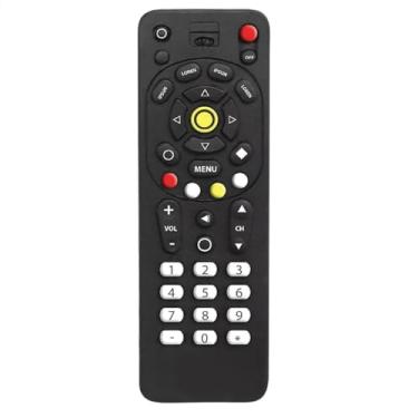 Imagem de Mordedor de Silicone em Formato de Controle Remoto 16cm – Para Bebês e Crianças – Atóxico, Macio e Seguro – Estimula Dentição e Sensorial – Livre de BPA – Cor Preta (Preto.)