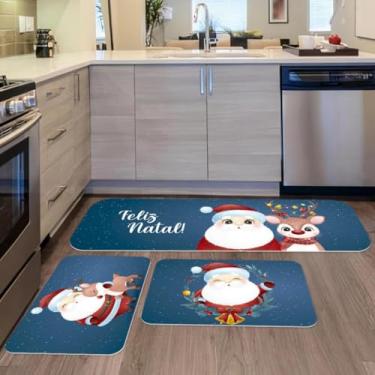 Imagem de Tapetes de Cozinha 3 Peças Antiderrapante Decorativo Home em Poliéster com Base de Borracha (04)