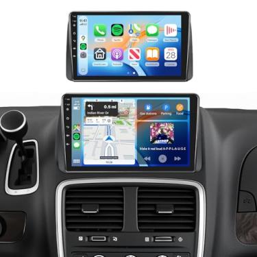 Imagem de Câmera 4G + 64B para Dodge Grand Caravan 2011-2020/Chrysler Town & Country 2011-2016/Grand Voyager 2011-2015, rádio estéreo para carro, tela sensível ao toque IPS de 9 polegadas, sem fio, Carplay