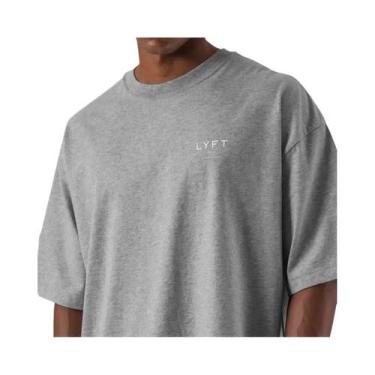 Imagem de Camiseta Masculina Oversized De Algodão Para Corrida, Academia E Trein