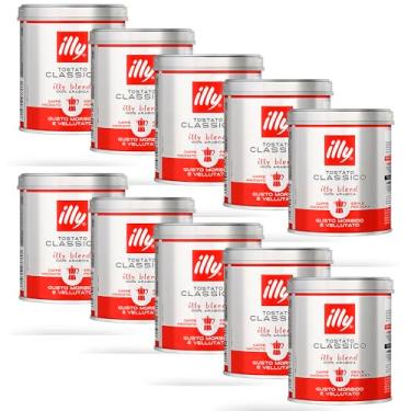 Imagem de Café Moído Illy Classico Filtrado Kit 10 Latas de 125g