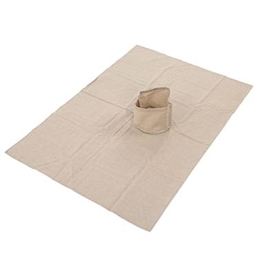 Imagem de Cryfokt Capa de Mesa de Massagem de Algodão Macio para Salão de Beleza Capa de Cama de Massagem para Salão de Beleza, 70 X 100 Cm, Material Ecológico, Adequado para a Pele e Confortável Ao Toque (Cáqui)