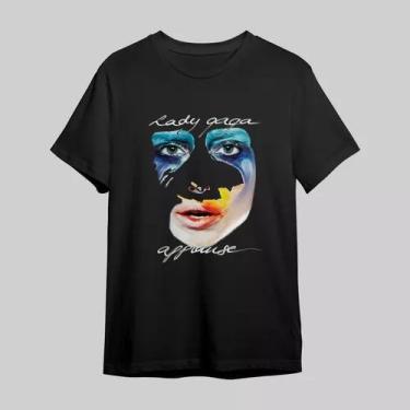 Imagem de Camiseta 100% Algodão Estampa Personalizada Lady Gaga - Dinka, 1, Pret