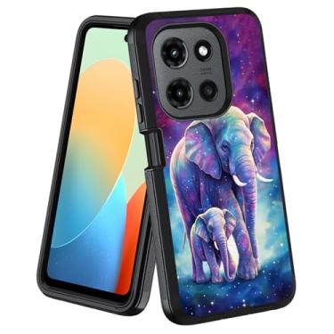 Imagem de stmedazm Capa protetora para Moto G Stylus 5G 2025, grau militar, resistente [3 camadas] à prova de poeira e à prova de choque para Motorola Moto G Stylus 5G 2025, elefante