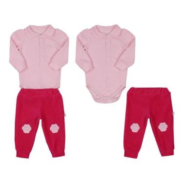 Imagem de Conjunto Bebê Menina Le Bhua Paraiso Body Plush Inverno 496, M ( 6 - 9