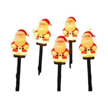 Imagem de Luzes De Natal Com Energia Solar Em Forma De Papai Noel Para Jardim, 5