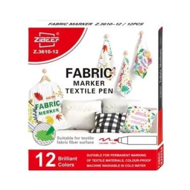 Imagem de Conjunto De Canetas Marcadoras De Tecido À Prova d'Água Em 12 a 24 Cor