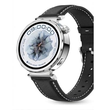Imagem de Pulseira de Couro (PRETA) Com Costura Reforçada para Smartwatch Galaxy Watch 7/6/5/4/3 Watch FE (Design Executivo)