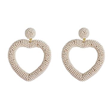 Imagem de Brinco feminino de coração de strass para dia dos namorados, rosa, presente de Dia dos Namorados, para namorada, Metal, Sem pedra preciosa