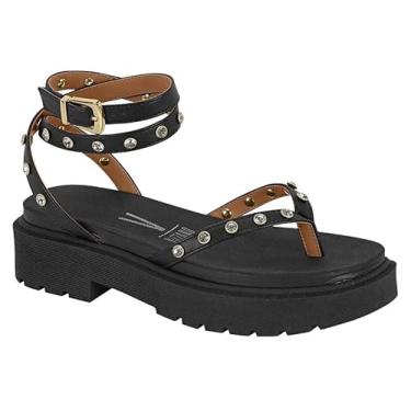 Imagem de Sandália Tratorada Vizzano com Amarração (Preto, BR, Adulto, Numérico, M, 34)