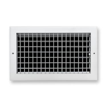 Imagem de Serve para grade de suprimento de ar ajustável de alumínio com abertura de duto 14x8 da Handua | À prova de ferrugem | Grade de cobertura de ventilação de registro para parede lateral e teto | Branco