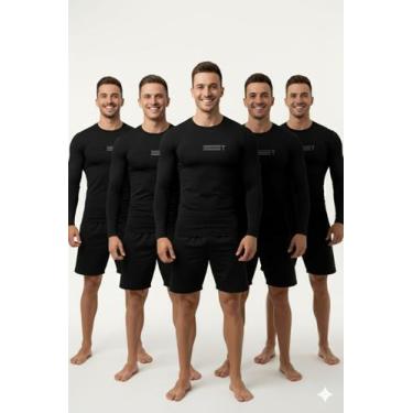 Imagem de Kit 5 Camisetas Masculina Dry Fit Personalizadas Com Proteçao UV Na Mo