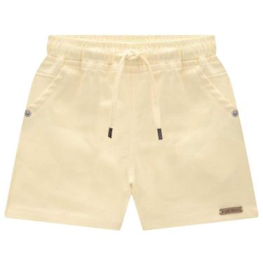Imagem de Bermuda Infantil em Linho Amarelo Luc.boo-Masculino