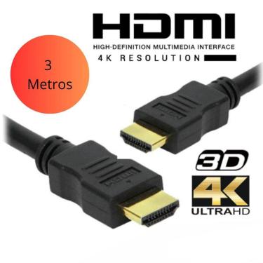 Imagem de Cabo Hdmi Ultra Hd 4K 20 Alta Velocidade Nylon 3M