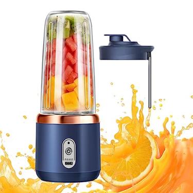 Imagem de Liquidificador pessoal | Mini liquidificador portátil 400 ml para shakes – Copo suviagem com 6 lâminas, liquidificador suco, máquina mistura alimentos para bebês para casa, cozinha,