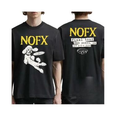 Imagem de Camiseta De Algodão Gráfica Unissex Da Banda De Rock NOFX Para Homens 