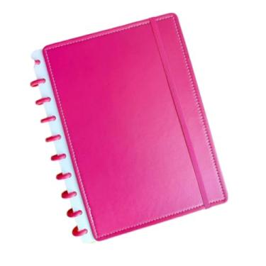 Imagem de Caderno Inteligente A5 B5 Capa Dura 80 Folhas Pautadas Personalizado Caderneta Caderno de Anotações Cadernos Caderno Anotações Alternativa Fichario A5 Planner Diário (Rosa escuro,A5)