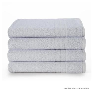 Imagem de Toalha De Banho Hotel Algodão Branca Costura Dupla 10 unid. - IbiBorda