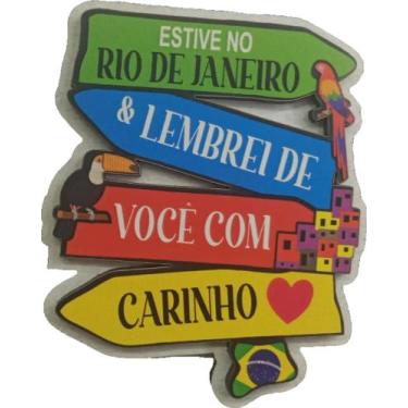Imagem de Imã De Geladeira MDF Lembrança do Rio De Janeiro Cristo Redentor Decor