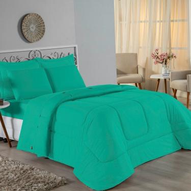 Imagem de Edredom Queen Nobre 1 Peça Dupla Face 2,40m X 2,60m Malha 100% Algodão - Jade