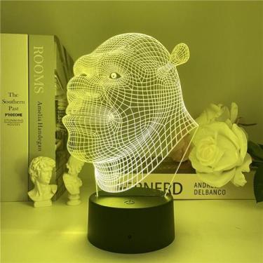 Imagem de Luz noturna 3D Shrek Christmas Funny Touch recarregável - Taiyuanketan