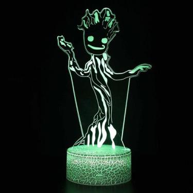 Imagem de Candeeiro de mesa Avengers Groot 3D LED USB Colorful Light - Taiyuanke