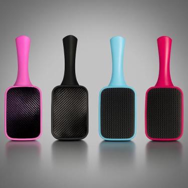 Imagem de Kit com 100 Unidades Atacado Escovas Raquete para Cabelos Revenda - No