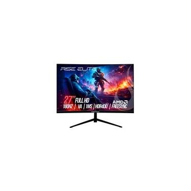 Imagem de Monitor Gamer Curvo Rise Mode Prime 27", FHD, 180Hz, 1ms, VA, FreeSync, HDR 400, HDMI e DP, Preto - RM-MOG-27C180FH-B