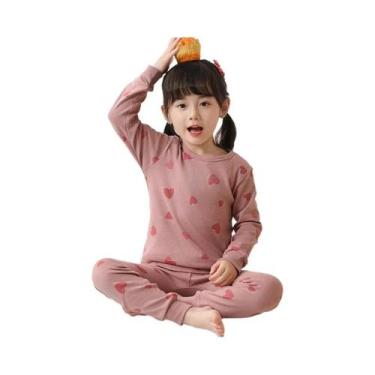 Imagem de Pijamas Para Meninas Com Estampa De Gato, 2-14 Anos, Conjuntos De Loun