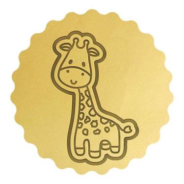 Imagem de Cortador Biscoito Safari Girafinha Fofinha - DOCEIMPRESSO,  9cm