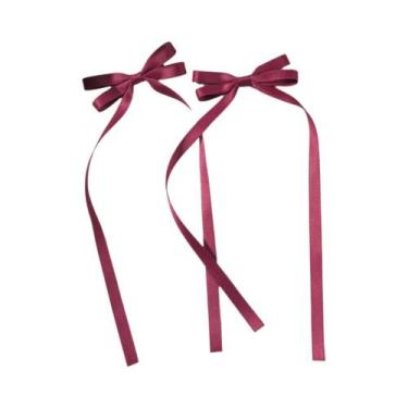 Imagem de Tiara Feminina Com Laço De Fita E Franjas Longas, Presilhas Laterais P