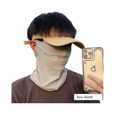 Imagem de Máscara Facial Masculina plus Size De Seda Gelada Com Proteção Solar E