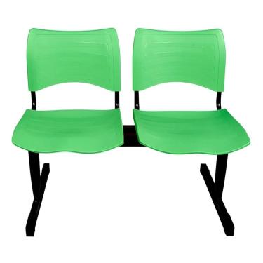 Imagem de Longarina 2 lugares em polipropileno cor verde claro