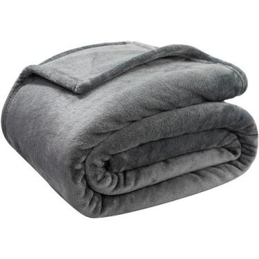 Imagem de Cobertor Camesa Velour 300g Casal 180x220 Cinza - Conforto e Estilo