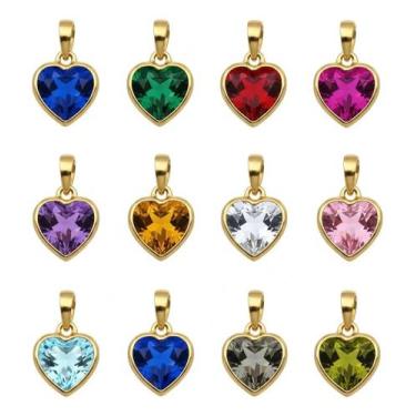 Imagem de Pingente ponto de luz coração 5mm ouro 18k 750 - Virs, Rosa