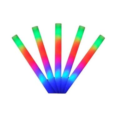 Imagem de Bastões De Espuma Coloridos Com LED Piscante, 30 Unidades, Para Festas