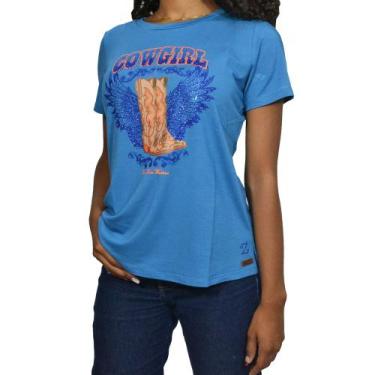 Imagem de Blusa Zoe Western Country Feminina Com Strass - Zoe Horse Western, Azu