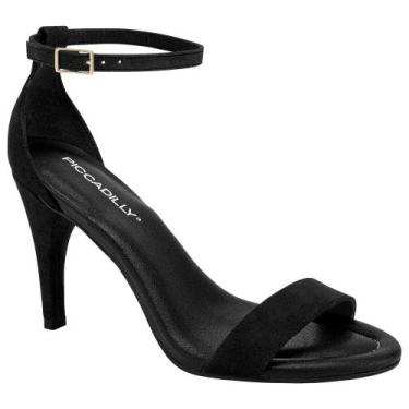 Imagem de Sandália Salto Fino Piccadilly 727061 Feminina - Preta, Preto, 36