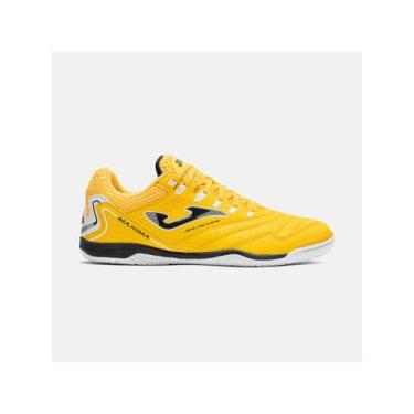 Imagem de Chuteira joma maxima 26 futsal conforto, Fluor saffron, Preto, 39