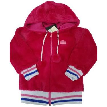 Imagem de Casaco Peluciado Luxo Menina Inverno Capuz Lessa Kids 8320, Pink, TAM 