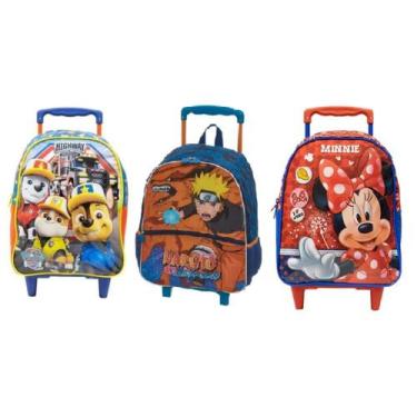 Imagem de Mochila Grande Rodinha Com Trava Escolar Modelos Lindos - Pacific, Min