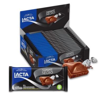 Imagem de Chocolate Diamante Negro Lacta Kit 17 barras de 80g