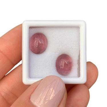 Imagem de Turmalina Rosa Oval Cabochão Par 7,09ct - ENE2ESE
