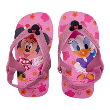Imagem de Chinelo Havaianas Baby Disney Classics, Rosa glow, 17/18