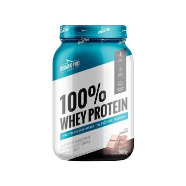 Imagem de 100% whey protein chocolate pote 900g - SHARK PRÓ, Chocolate, 900g