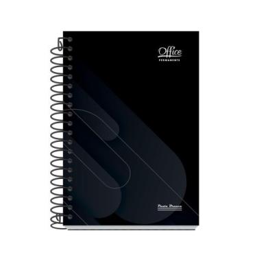 Imagem de Agenda Permanente Office Abstrato Pauta Branca 165 Folhas , PRETO ABST