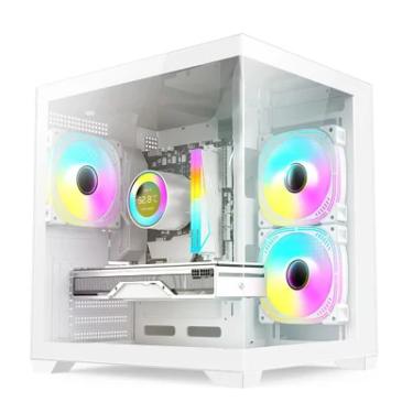 Imagem de PC Gamer Skill Aquarium, Intel Core I5 12400F, 16GB, Geforce RTX 4060 8GB, SSD 1TB M.2, Fonte 600W 80 Plus, Branco SKA096